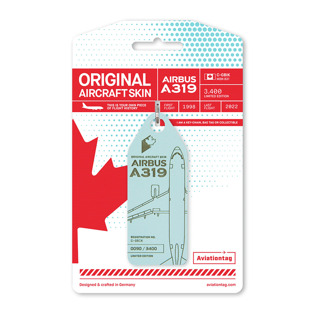 AVIATIONTAG Airbus A319 - C-GBIK - Turquoise (Air Canada)