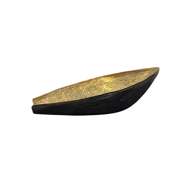 OBJECT Brass Banana Blossom Dish - Antique Black w Gold | the OBJECT ROOM