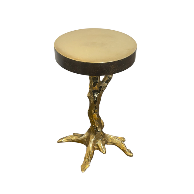 OBJECT Brass Branch Side Table - Gold w Antique Black | the OBJECT ROOM