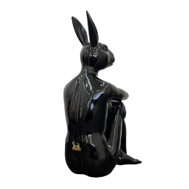 GILLIE AND MARC Resin Sculpture - Cool City Bunny Black | the OBJECT ROOM