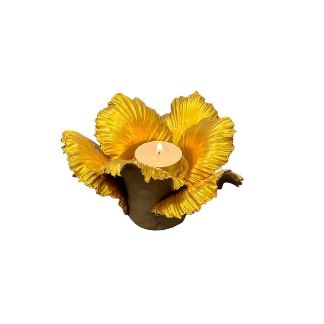 KIDDEE TAMDEE Daffodil Candle Holder - Brown Gold | the OBJECT ROOM
