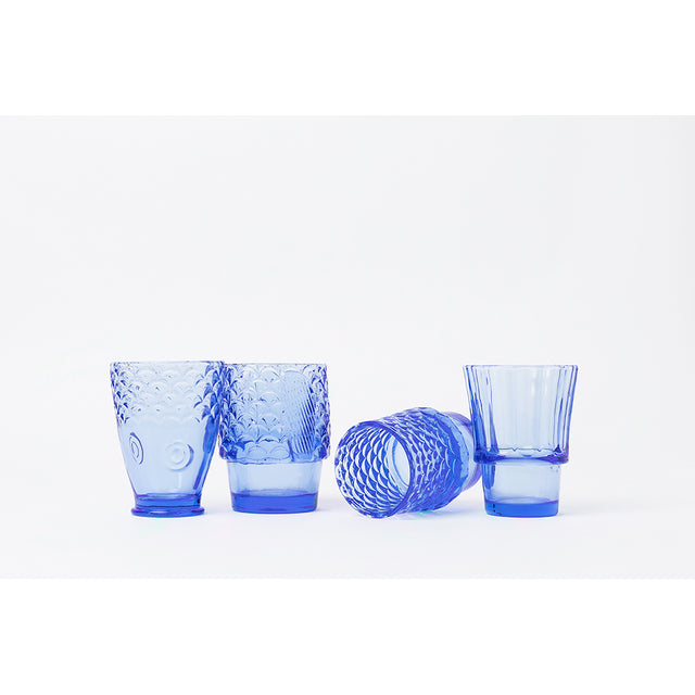 DOIY Stackable Glasses (Set of 4) - Koifish Blue | the OBJECT ROOM