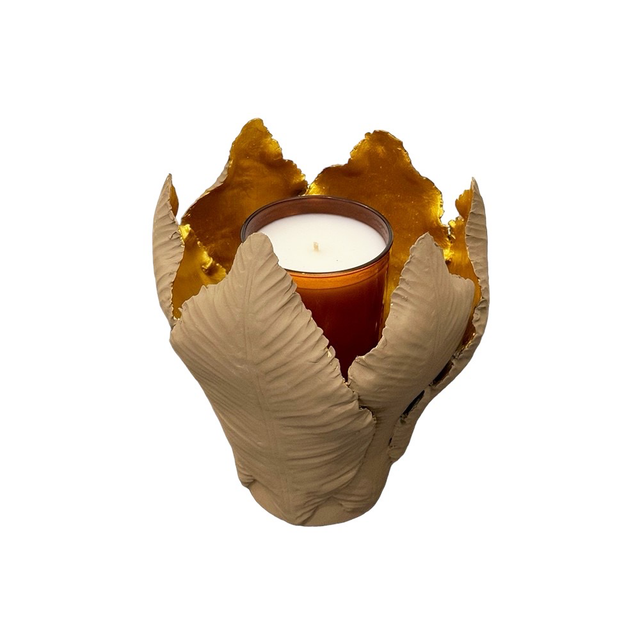KIDDEE TAMDEE Leaf Candle Holder L - Brown Gold | the OBJECT ROOM