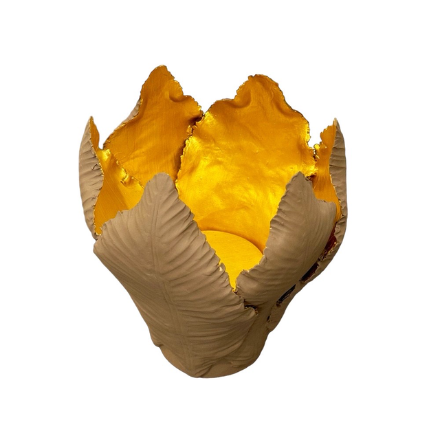 KIDDEE TAMDEE Leaf Candle Holder L - Brown Gold | the OBJECT ROOM