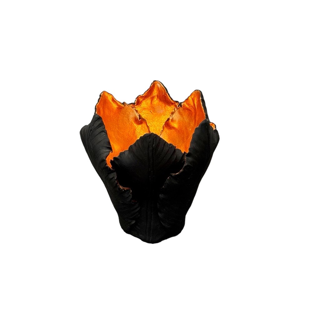 KIDDEE TAMDEE Leaf Candle Holder S - Black Copper | the OBJECT ROOM