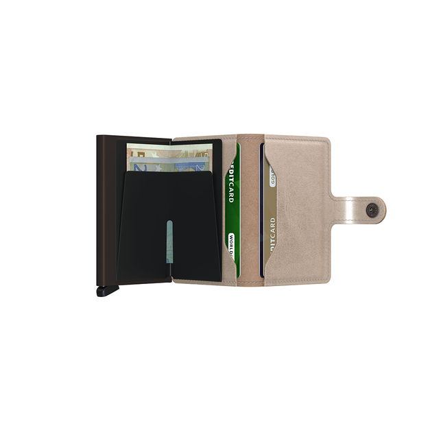 SECRID Miniwallet Leather - Metallic Champagne | the OBJECT ROOM