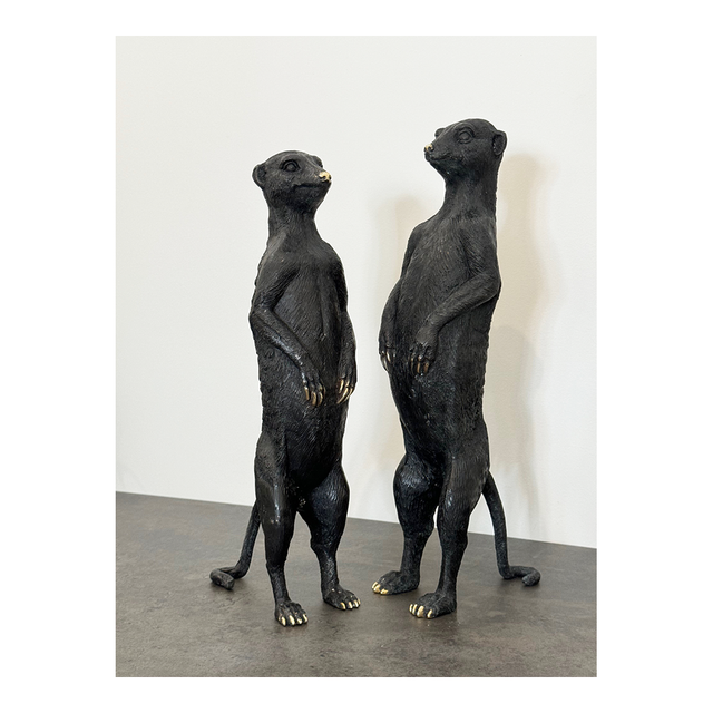 OBJECT Brass Meerkat L - Black w Gold | the OBJECT ROOM