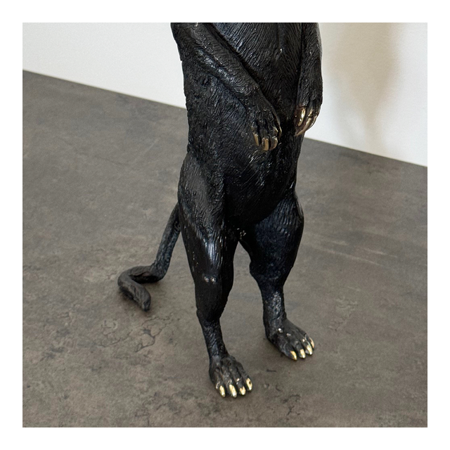 OBJECT Brass Meerkat L - Black w Gold | the OBJECT ROOM