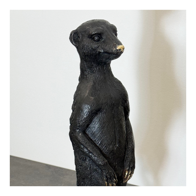 OBJECT Brass Meerkat L - Black w Gold | the OBJECT ROOM