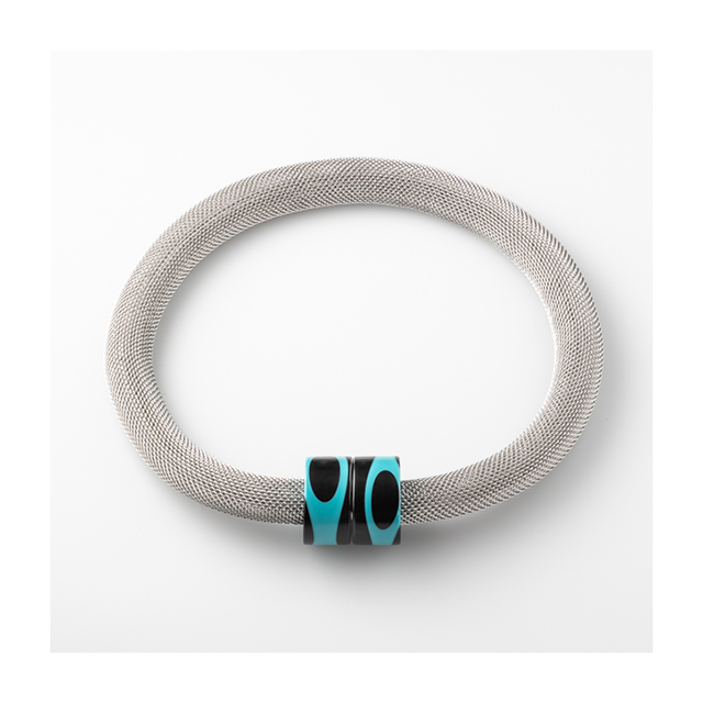 MARINA E SUSANNA SENT Glass Necklace - Twin Mesh Turquoise | the OBJECT ROOM