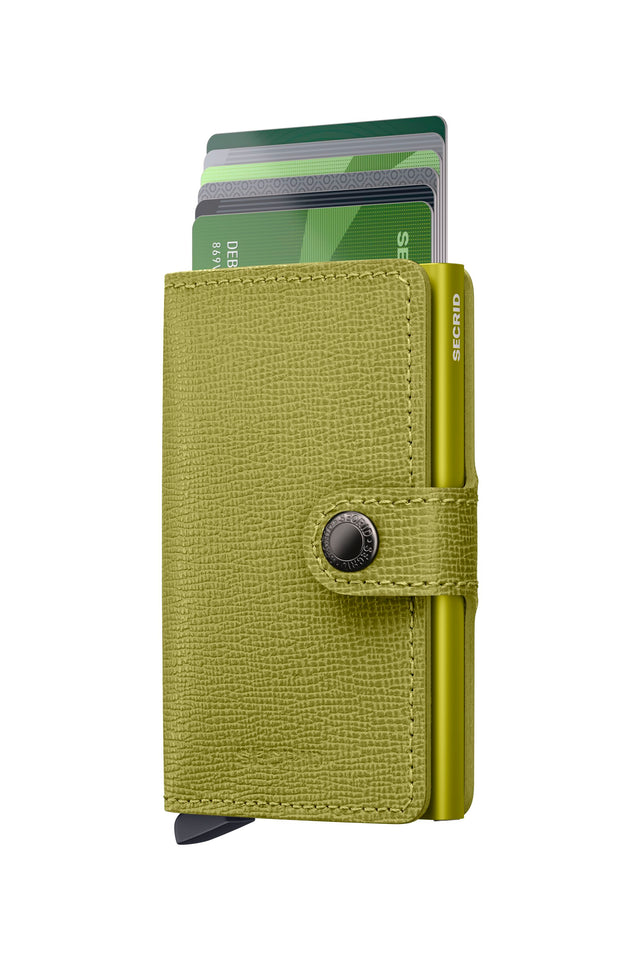 SECRID Miniwallet Leather - Crisple Lime | the OBJECT ROOM