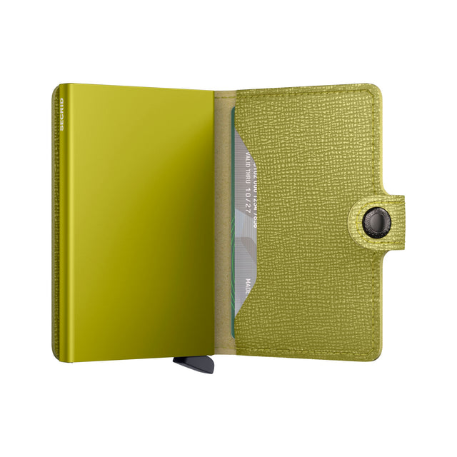 SECRID Miniwallet Leather - Crisple Lime | the OBJECT ROOM