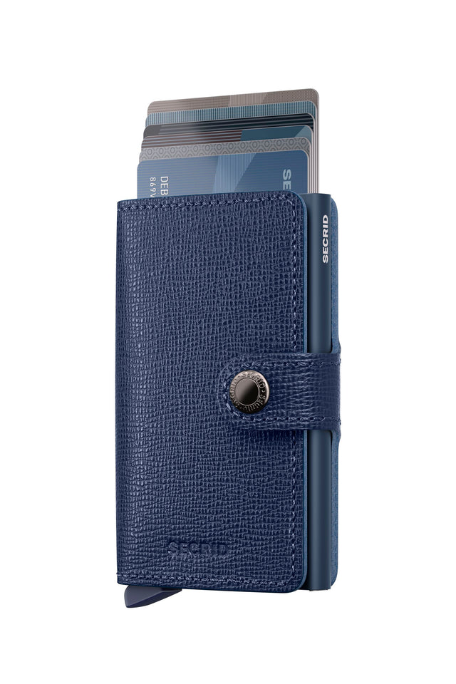 SECRID Miniwallet Leather - Crisple Navy | the OBJECT ROOM