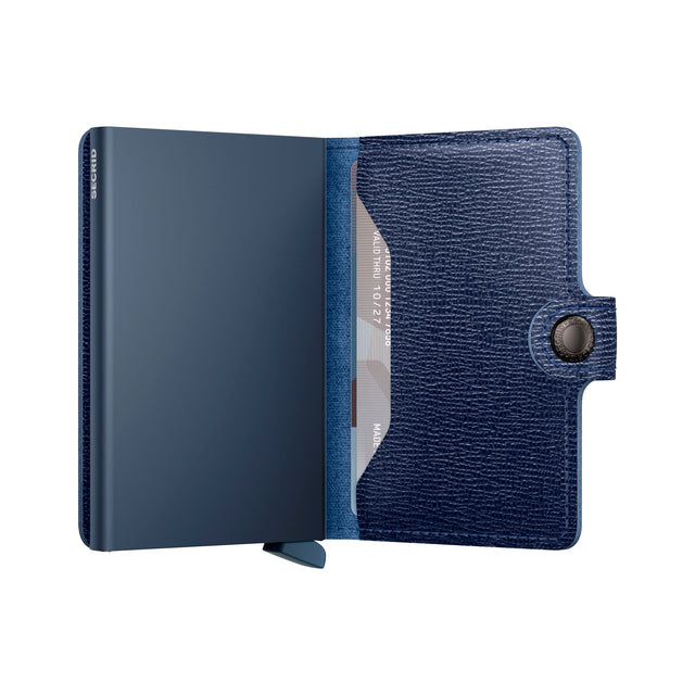 SECRID Miniwallet Leather - Crisple Navy | the OBJECT ROOM