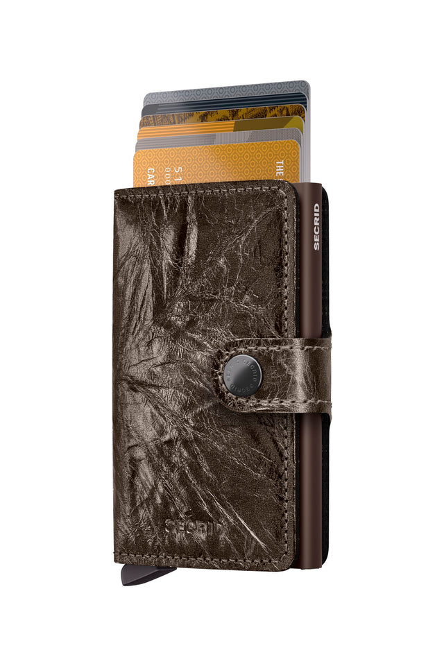 SECRID Miniwallet Leather - Crunch Bronze | the OBJECT ROOM