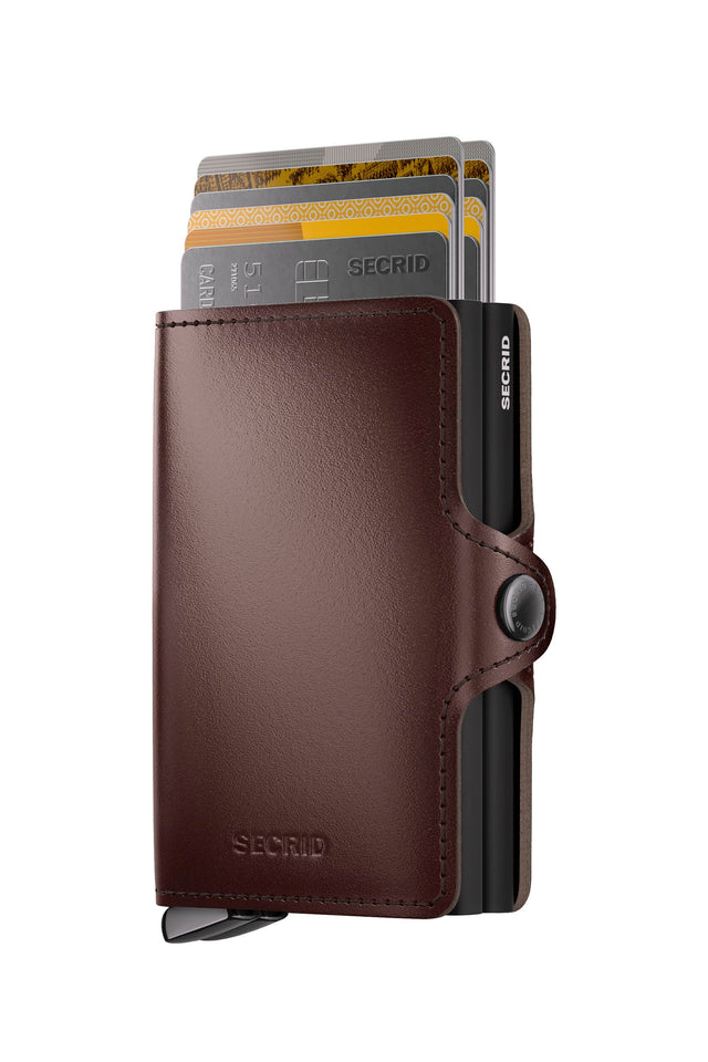 SECRID Premium Twinwallet+ Dusk - Dark Brown | the OBJECT ROOM