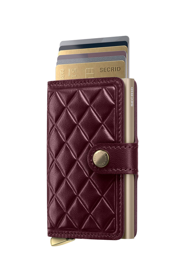 SECRID Premium Miniwallet - Emboss Diamond Bordeaux + | the OBJECT ROOM