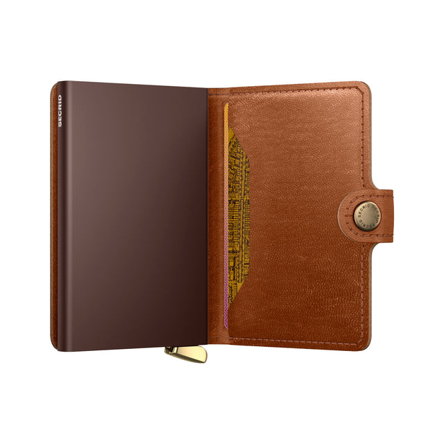 SECRID Premium Miniwallet Emboss Lines Cognac + | the OBJECT ROOM