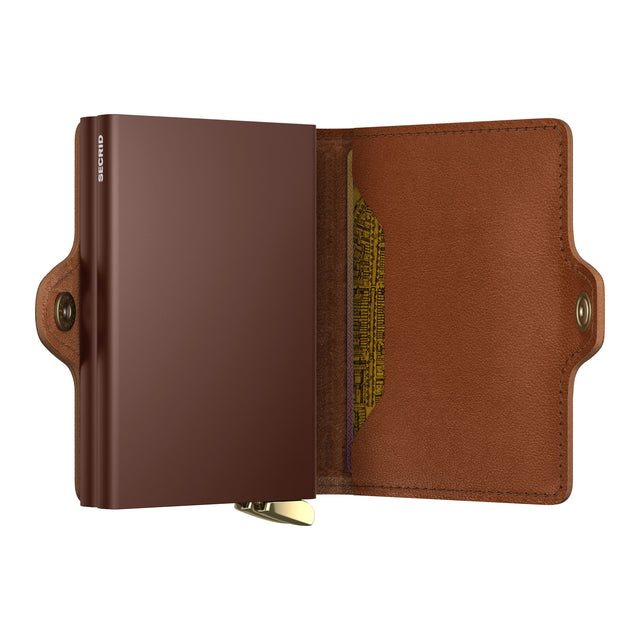 SECRID Premium Twinwallet Emboss Lines Cognac + | the OBJECT ROOM