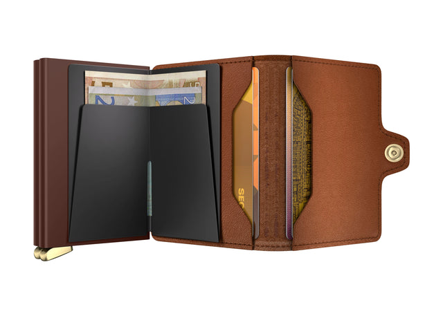 SECRID Premium Twinwallet Emboss Lines Cognac + | the OBJECT ROOM