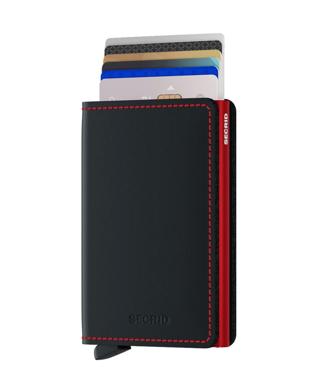 SECRID Slimwallet Leather - Matte Black & Red | the OBJECT ROOM