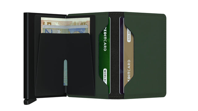 SECRID Slimwallet Leather - Matte Green-Black | the OBJECT ROOM