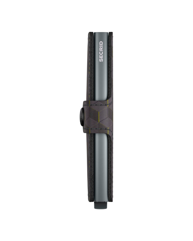 SECRID Miniwallet Leather - Optical Grey Yellow | the OBJECT ROOM