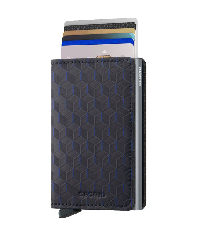 SECRID Slimwallet Leather - Optical Black-Titanium | the OBJECT ROOM