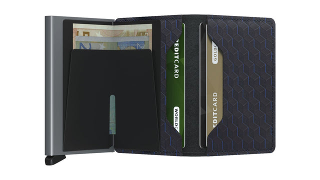 SECRID Slimwallet Leather - Optical Black-Titanium | the OBJECT ROOM