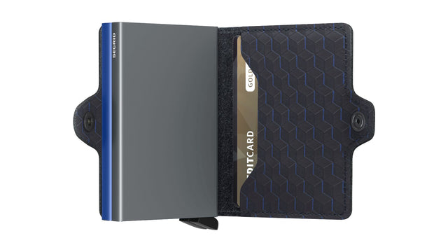 SECRID Twinwallet Leather - Optical Titanium Blue | the OBJECT ROOM