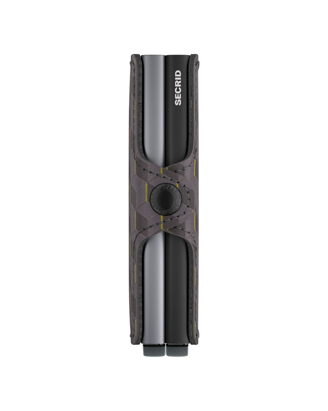 SECRID Twinwallet Leather - Optical Grey Yellow | the OBJECT ROOM