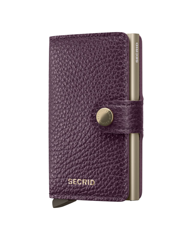 SECRID Miniwallet Leather - Pebble Grape | the OBJECT ROOM