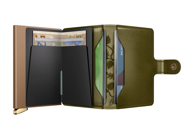 SECRID Premium Miniwallet - Stitch Floral Olive + | the OBJECT ROOM