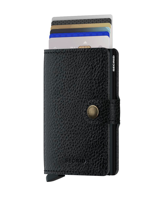 SECRID Miniwallet Leather - Veg Tanned Black-Black | the OBJECT ROOM