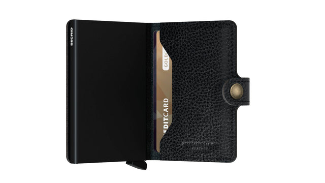 SECRID Miniwallet Leather - Veg Tanned Black-Black | the OBJECT ROOM