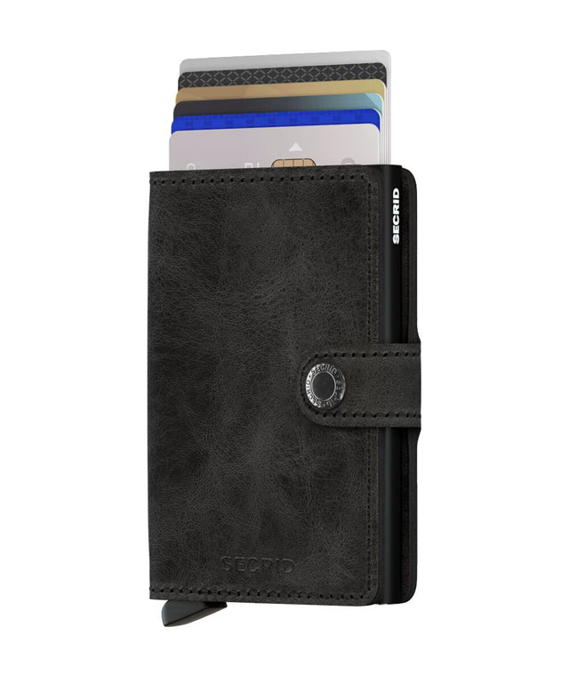 SECRID Miniwallet Leather - Vintage Black | the OBJECT ROOM