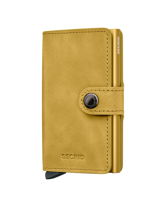 SECRID Miniwallet Leather - Vintage Yellow | the OBJECT ROOM