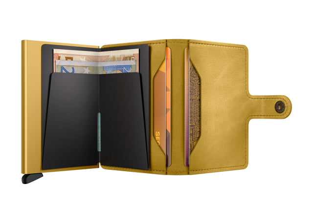 SECRID Miniwallet Leather - Vintage Yellow | the OBJECT ROOM