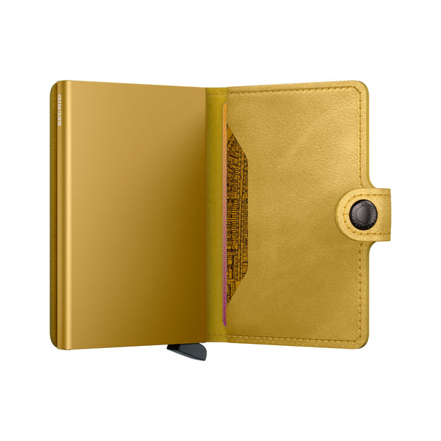 SECRID Miniwallet Leather - Vintage Yellow | the OBJECT ROOM