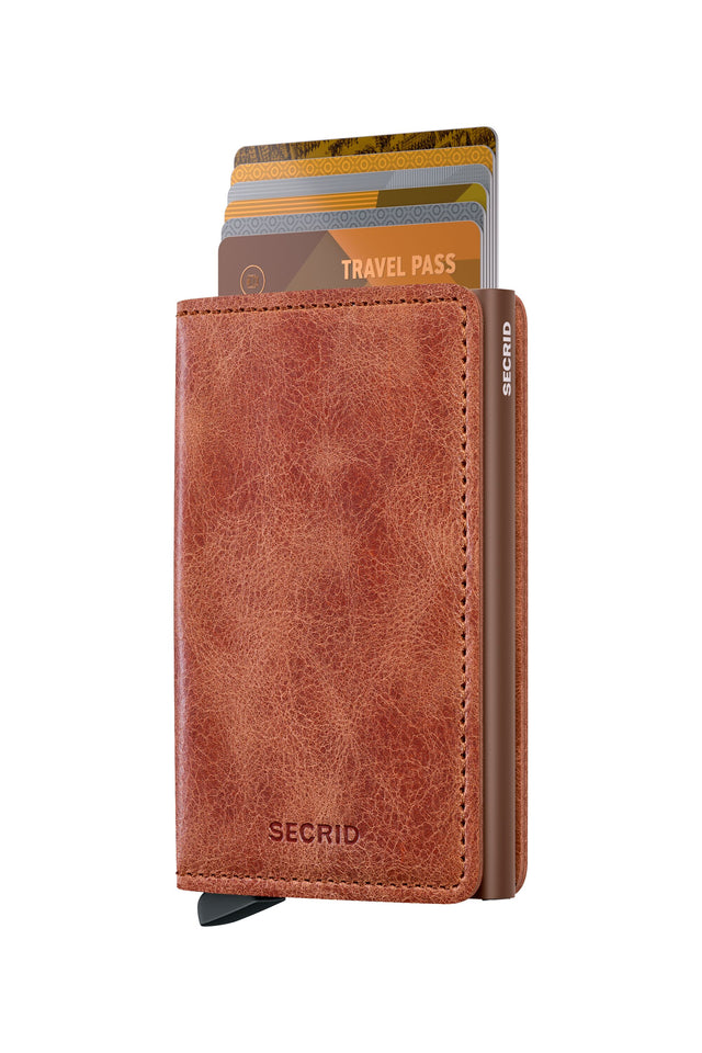 SECRID Slimwallet Vintage - Cognac-Brown | the OBJECT ROOM