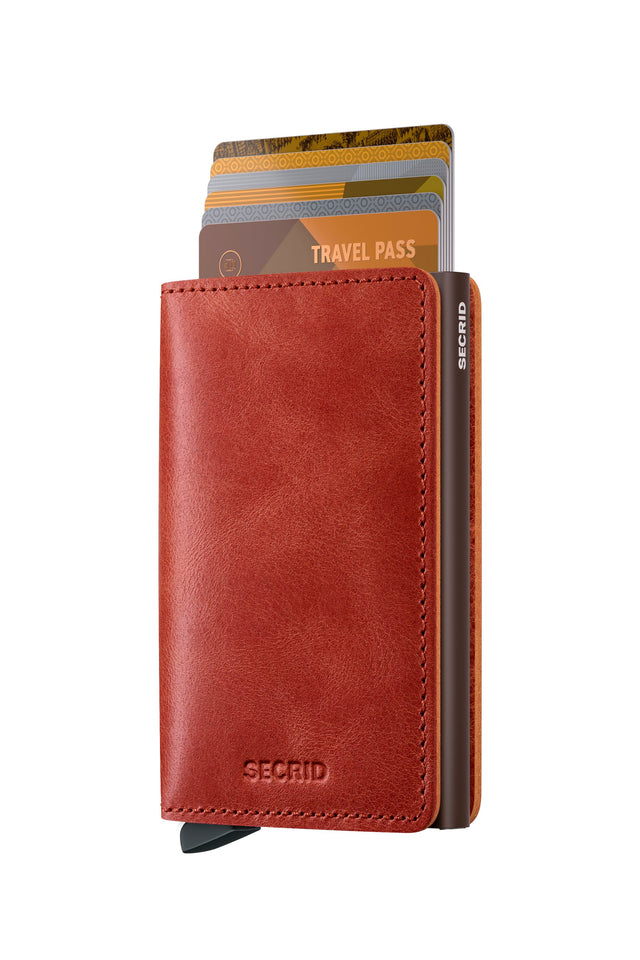 SECRID Slimwallet Leather - Vintage Orange | the OBJECT ROOM