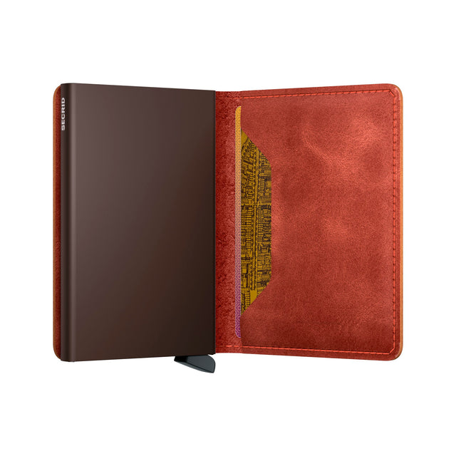 SECRID Slimwallet Leather - Vintage Orange | the OBJECT ROOM