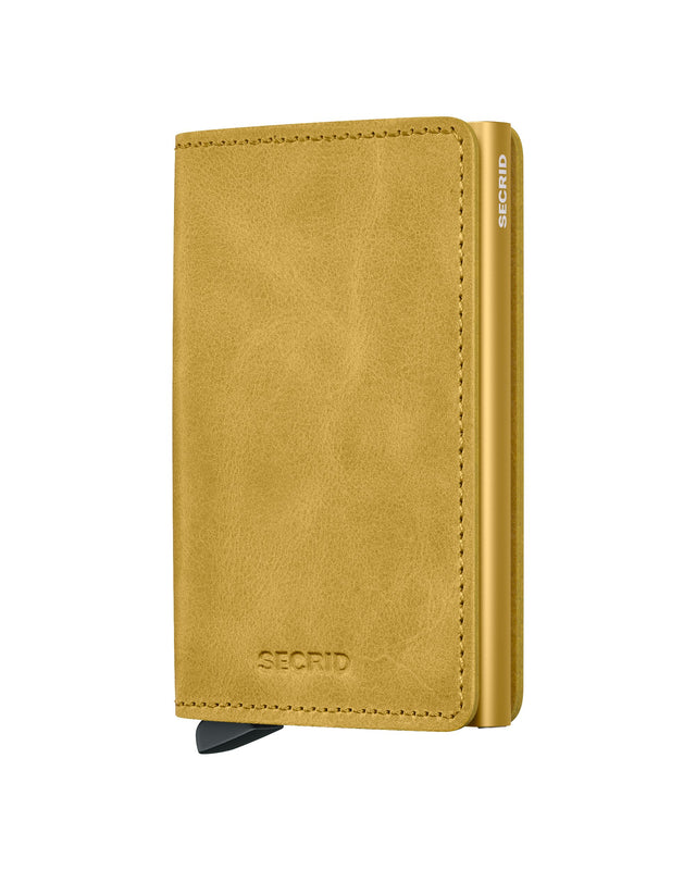 SECRID Slimwallet Leather - Vintage Yellow | the OBJECT ROOM