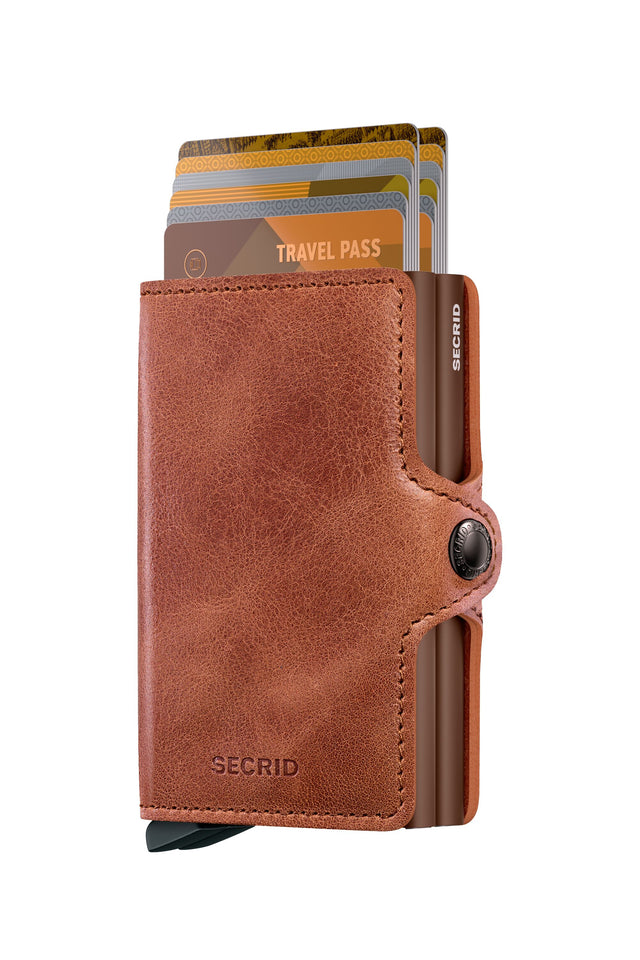 SECRID Twinwallet Leather - Vintage Cognac-Brown | the OBJECT ROOM