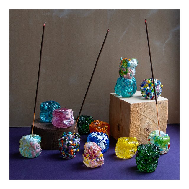 STUDIO ARHOJ Pebble Incense Holder - Rose Rush