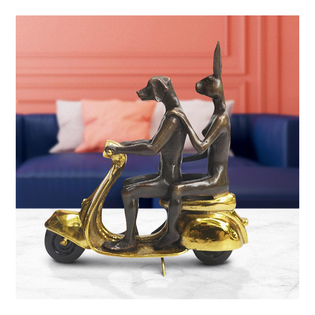 GILLIE AND MARC Bronze Sculpture - They Rode To Save Wildlife Gold | the OBJECT ROOM