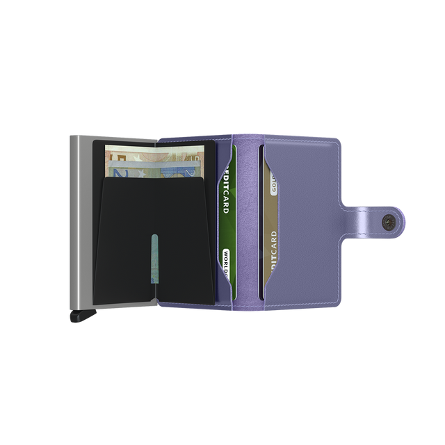 SECRID Miniwallet Leather - Metallic Lila | the OBJECT ROOM