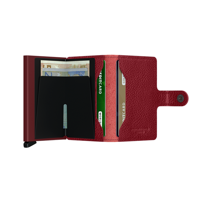 SECRID Miniwallet Leather - Veg Tanned Rosso-Bordeaux | the OBJECT ROOM