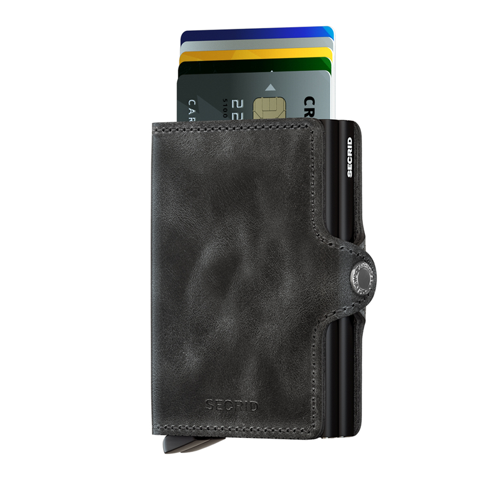 SECRID Twinwallet Leather - Vintage Black | the OBJECT ROOM