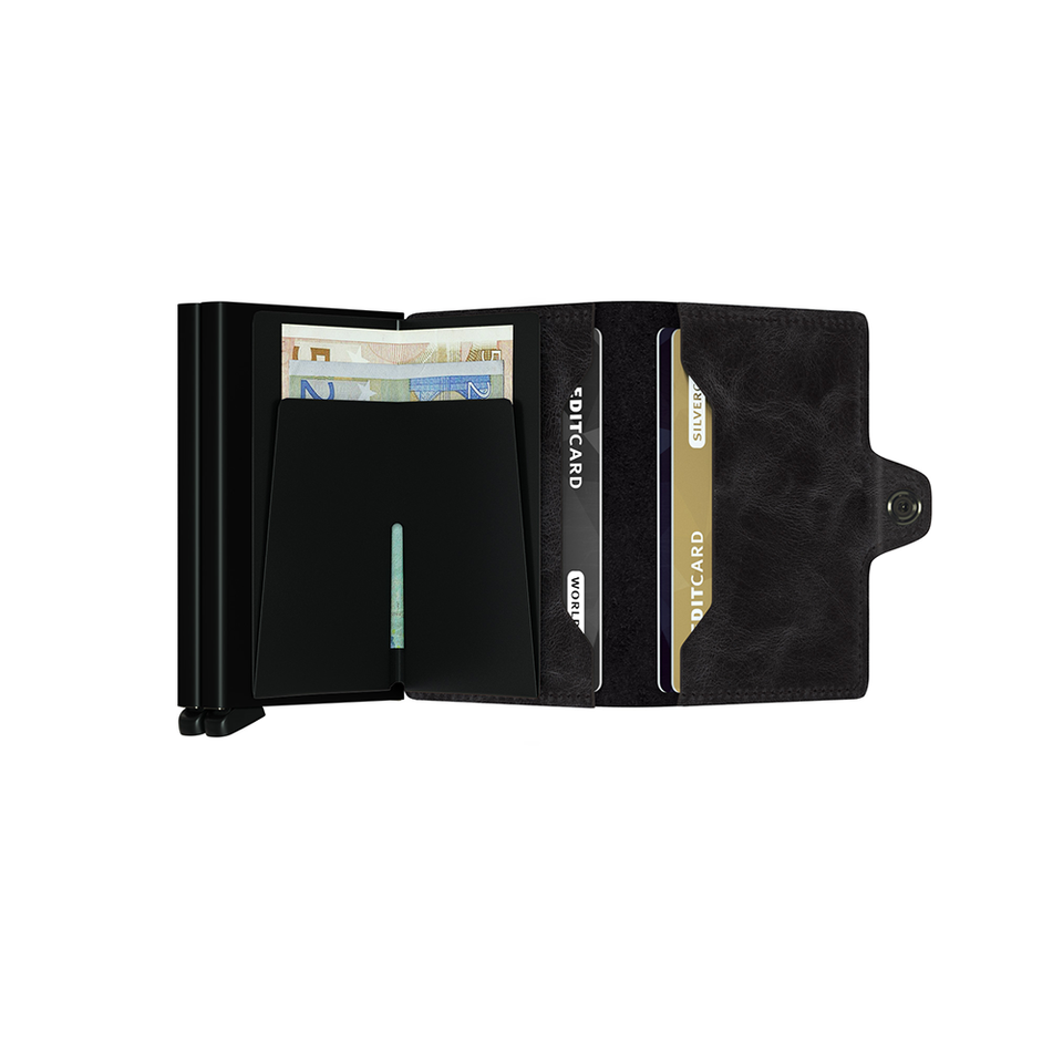 SECRID Twinwallet Leather - Vintage Black | the OBJECT ROOM
